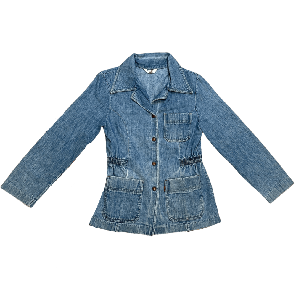 Amazing Rare 70s Levi's Orange Tab Vintage Denim Jacket With Elasticated Waist S